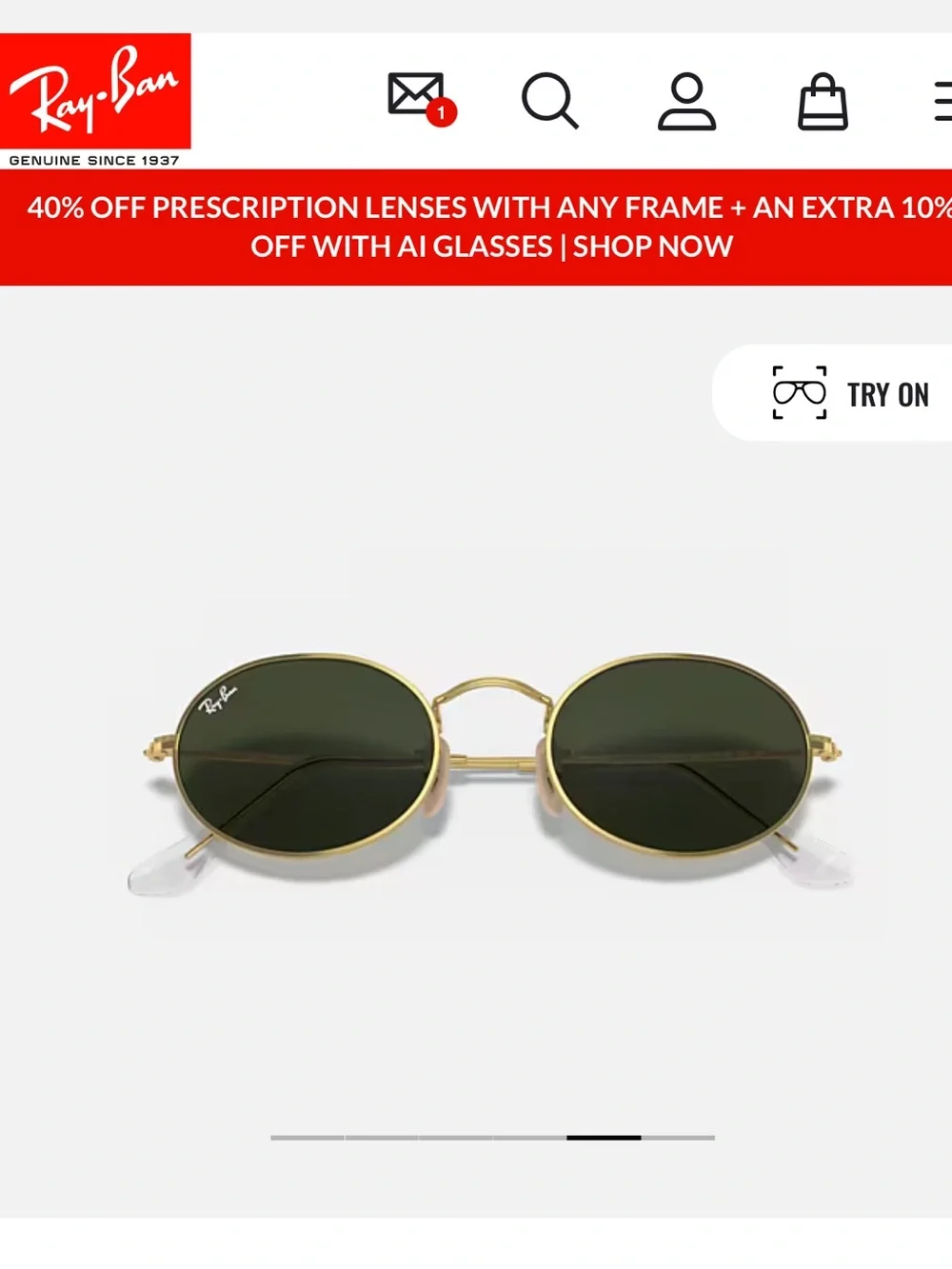 Ray-Ban Oval Metal Sunglasses
